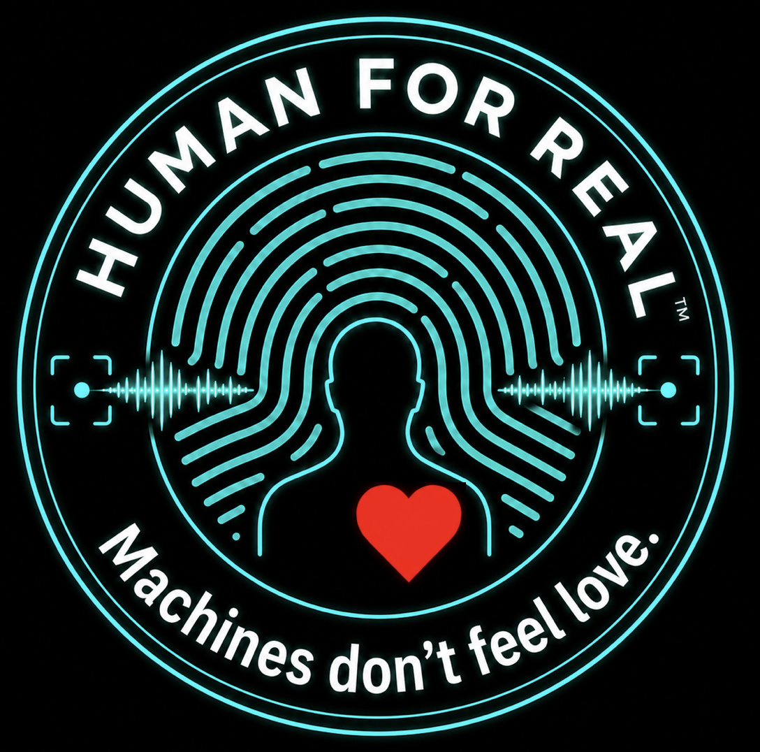 HUMAN FOR REAL™ — Machines don’t feel love.